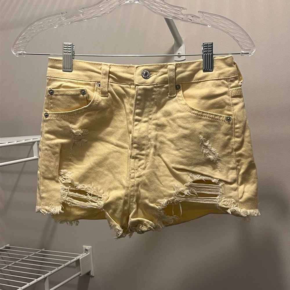 Yellow Jean shorts